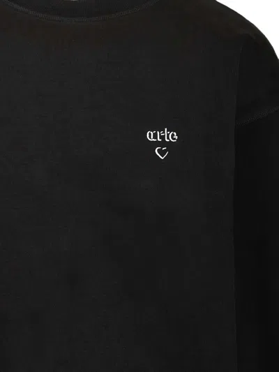 Arte Heart Crewneck Sweatshirts Black In Black