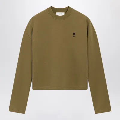 Ami Alexandre Mattiussi Ami Paris Bronze Ami De Coeur Sweatshirt Women In Animal Print