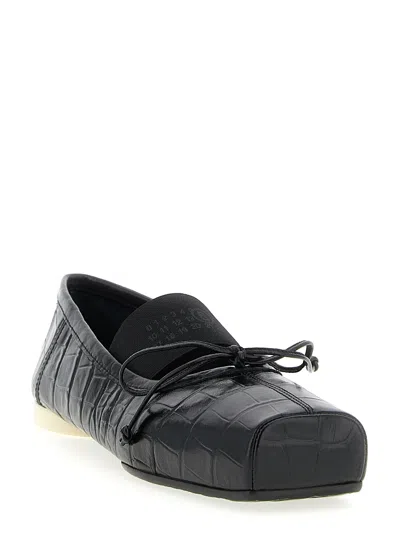 Mm6 Maison Margiela Ballet Flat Shoes Black In Black
