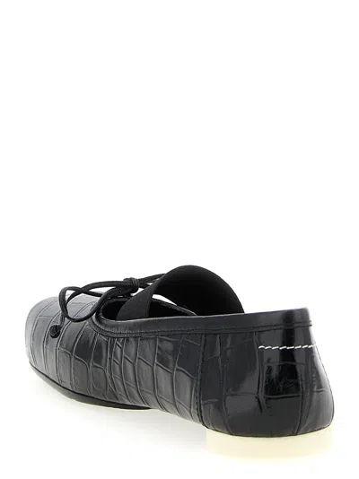 Mm6 Maison Margiela Ballet Flat Shoes Black In Black