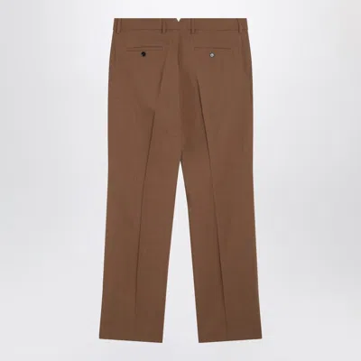 Ami Alexandre Mattiussi Ami Paris Hazelnut Wool Trousers In Brown