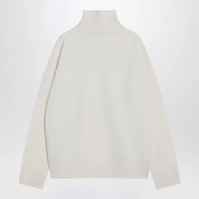 Ami Alexandre Mattiussi Ami Paris Turtleneck Sweater Ami De Coeur White In White
