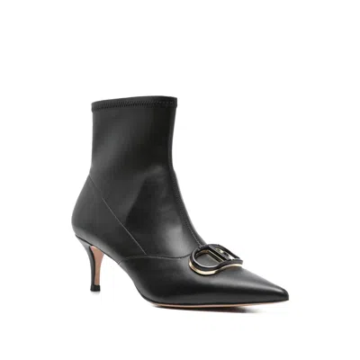 Twinset Twin-set Pointed Toe Ankle Boots In Black