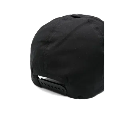 Rick Owens Black Logo Baseball Hat In Black