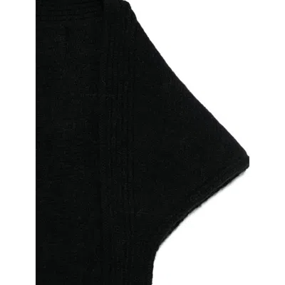 Jacquemus Alpaca Blend Long Ribbed Scarf In Black