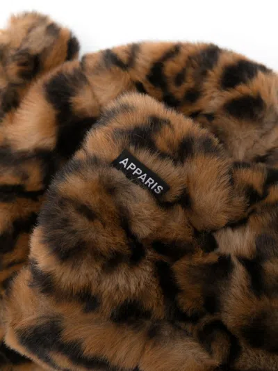 Ap Paris Coco Leopard Gloves In Animal Print