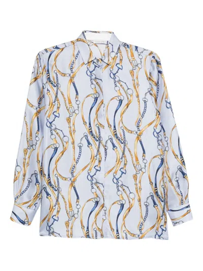 Archivio '67 Archivio 67 Printed Silk Shirt In White
