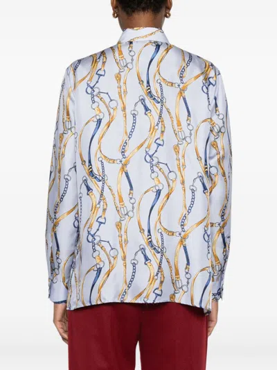 Archivio '67 Archivio 67 Printed Silk Shirt In White