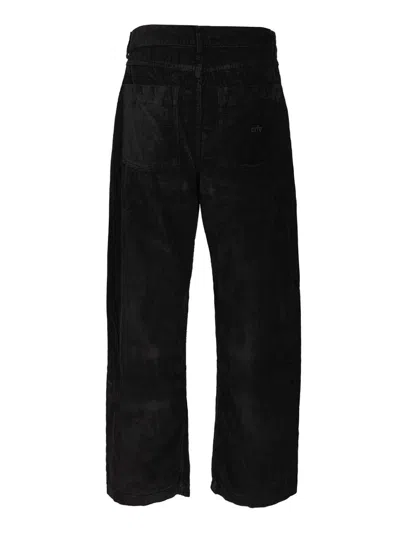 Arte Corduroy Pants Trousers Black In Black