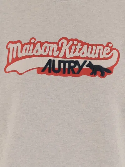 Autry X Maison Kitsune Autry X Maison Kitsuné Autry X Maison Kitsunè Logo Sweatshirt In Brown