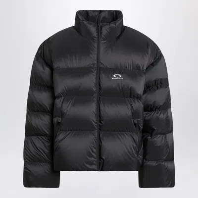 Balenciaga Black Standard Technical Fabric Down Jacket Men In Black