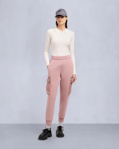 Moose Knuckles Mixmedia Joggers In Pink
