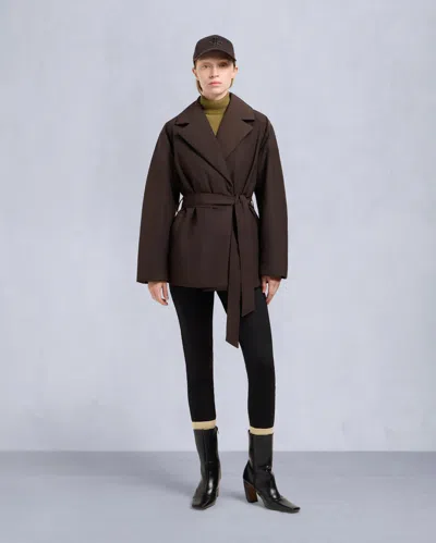 Moose Knuckles Lonsdale Short Wrap Jacket In Brown