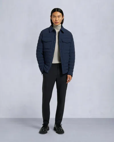 Moose Knuckles Buttoned Down Jacket In Blue