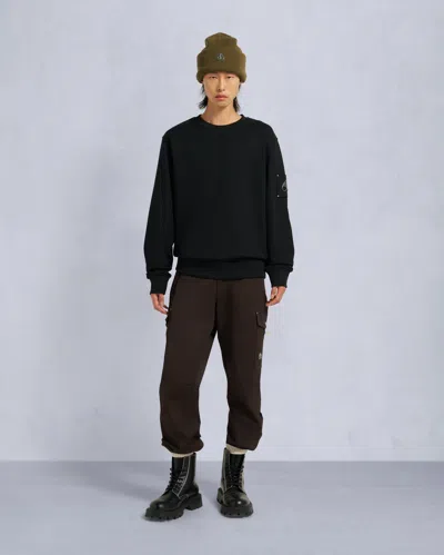 Moose Knuckles Hartsfield Mens Crew Neck Sweatshirt In Black