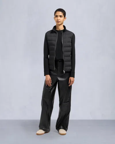 Moose Knuckles Naomi 800 Fill Power Down Hybrid Jacket In Black