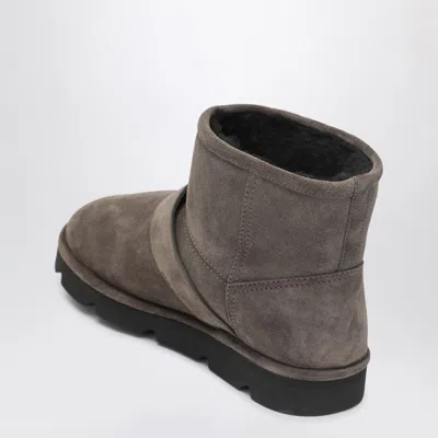 Brunello Cucinelli Boot In Dove Colored Suede In Multi
