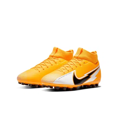 Nike (gs)  Jr Mercurial Superfly 7 Academy Ag Artificial Grass 'black Yellow' In Multi