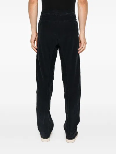 C.p. Company C.p.company Total Eclipse Blue Cotton Cargo Pants In Black