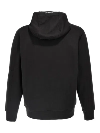 C.p. Company Cp Company Sweatshirts Sweat Hooded In Diagonal Raised Fleece In Black