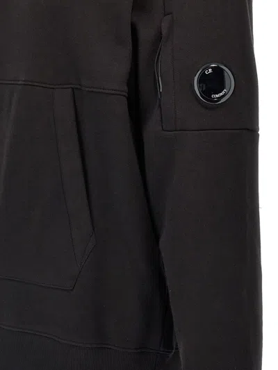 C.p. Company Cp Company Sweatshirts Sweat Hooded In Diagonal Raised Fleece In Black