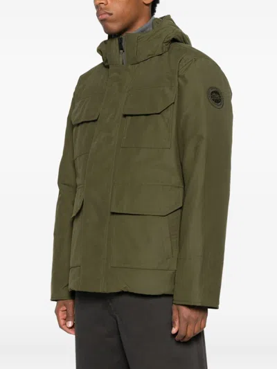 Canada Goose Army Green Cotton Blend Maitland Down Jacket In Green