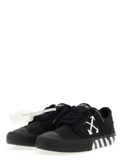 Off-white Round-toe Low-top Casual Shoes In Black