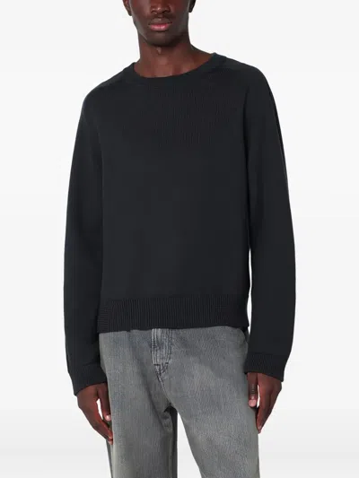 Our Legacy Wool Crew Neck Long Sleeve Jumper In Black