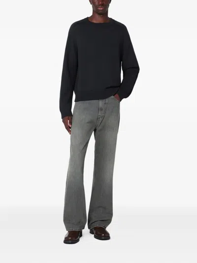 Our Legacy Wool Crew Neck Long Sleeve Jumper In Black