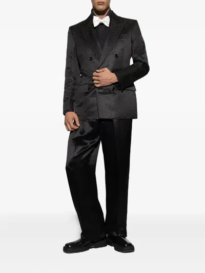 Tom Ford Double-breasted Dotted Jacket In Multi