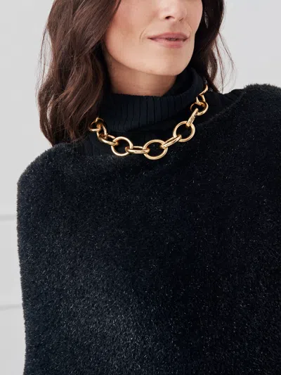 J.mclaughlin Women's Livia Poncho Black | Nylon In Blue