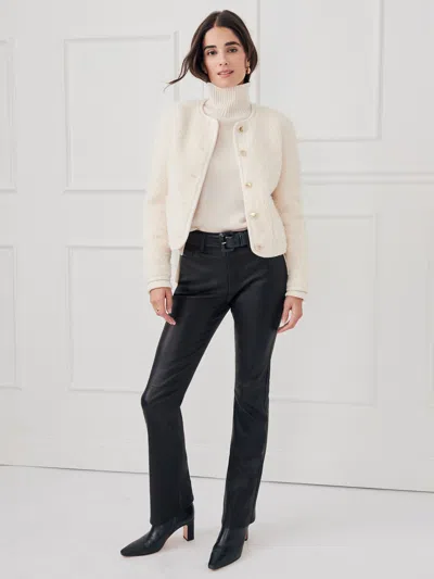 J.mclaughlin Women's Bramwell Faux Fur Jacket Ivory In Neutral