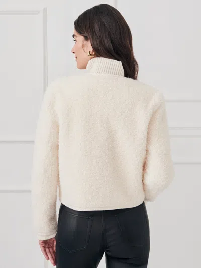 J.mclaughlin Women's Bramwell Faux Fur Jacket Ivory In Neutral