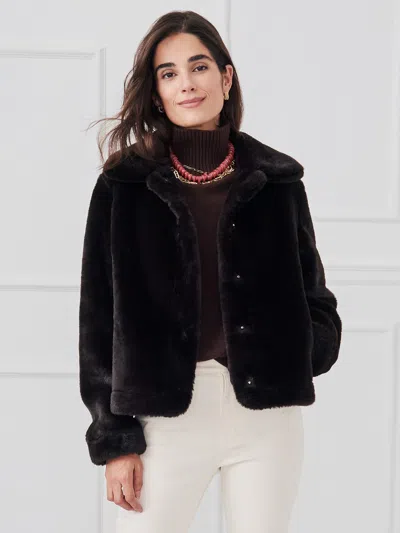 J.mclaughlin Women's Freddie Reversible Coat Dark Brown