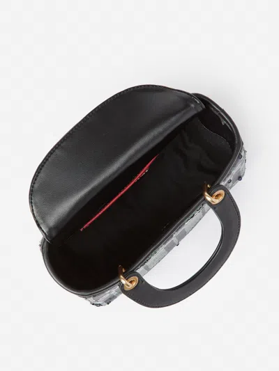 J.mclaughlin Women's Mathilde Sequin Handbag In Black Watch Black/green | Leather In Multi