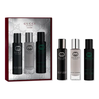 Gucci Guilty Pour Homme Mini Cologne 3-piece Gift Set In Transparent