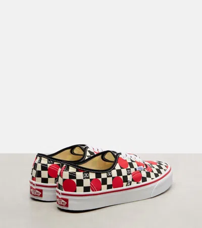 Valentino Garavani And Vans Low-top Trainer In Fabric With Vlogo Checkerboard Print And Polka Dot De In Multi