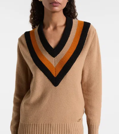Valentino Garavani Wool Sweater Sweaters And Cardigans Beige In Brown