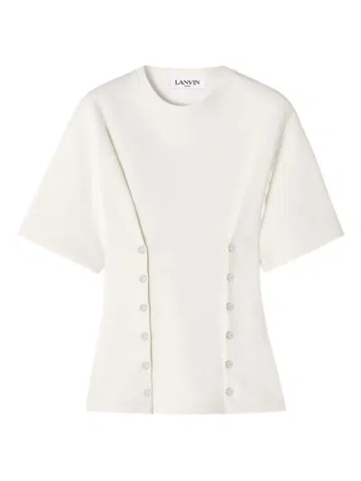 Lanvin Button-detailed Fitted Top In White
