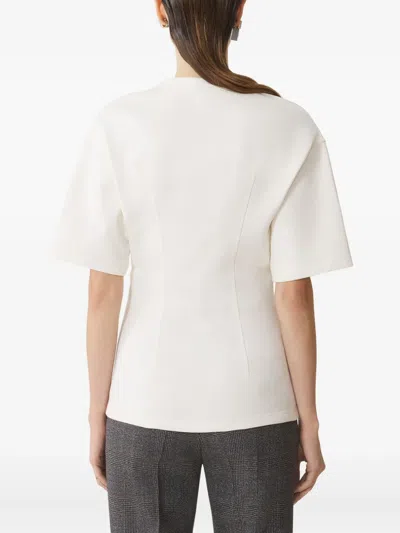 Lanvin Button-detailed Fitted Top In White
