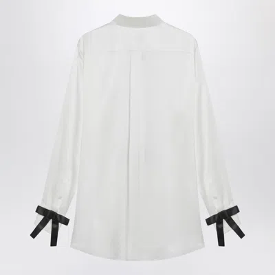 Dolce & Gabbana Dolce&gabbana White Silk Shirt With Bows In White
