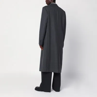 Dries Van Noten Double-breasted Wool Coat With Structured Silhouette In Multi