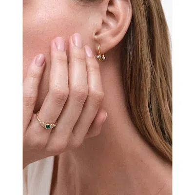 Astley Clarke Womens Solid 14ct Yellow-gold, Emerald And Lab-grown Diamond Ring In Gold