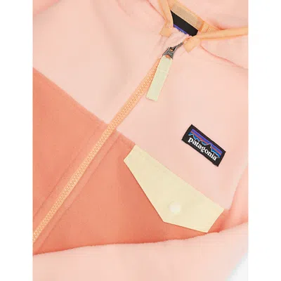 Patagonia Peak Pink Micro D Snap-t Logo-patch Fleece Jacket 12 Months- In Pink
