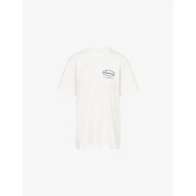 Adanola Womens White Oversized Graphic-print Cotton T-shirt In White