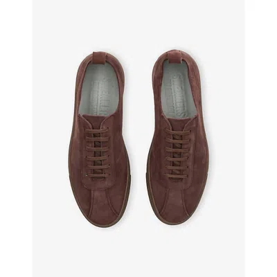 Grenson Mens Dark Brown Sneaker 1 U Suede Low-top Trainers Eur 44 / 10 Uk In Brown