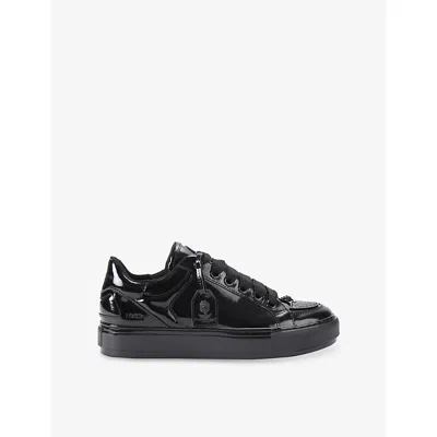 Kurt Geiger Patent Leather Southbank Tag Sneakers In Multi