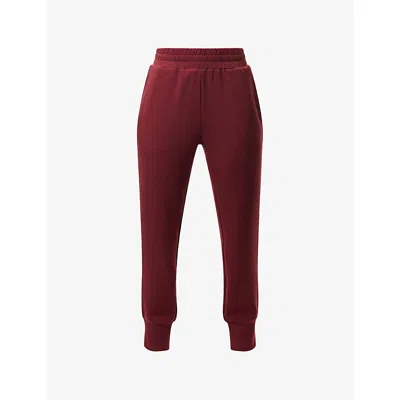 Varley Womens New Maroon Elasticated-waist Slim-fit Stretch-jersey Joggers Xs In Red