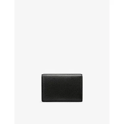 Smythson Womens Black Ludlow Folded Leather Card Case In Black