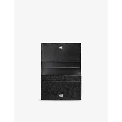 Smythson Womens Black Ludlow Folded Leather Card Case In Black